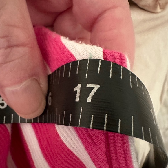 TALBOTS pink & white chevron dress - Picture 4 of 14